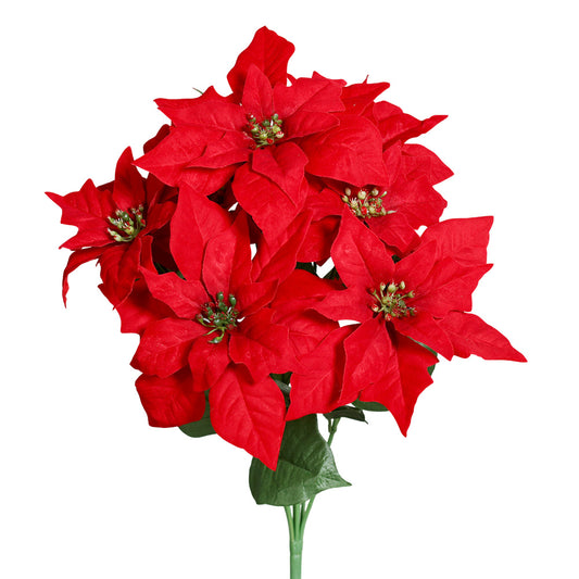 Snop decorativ Craciunita, rosu, 46 cm - SIMONA'S CHRISTMAS