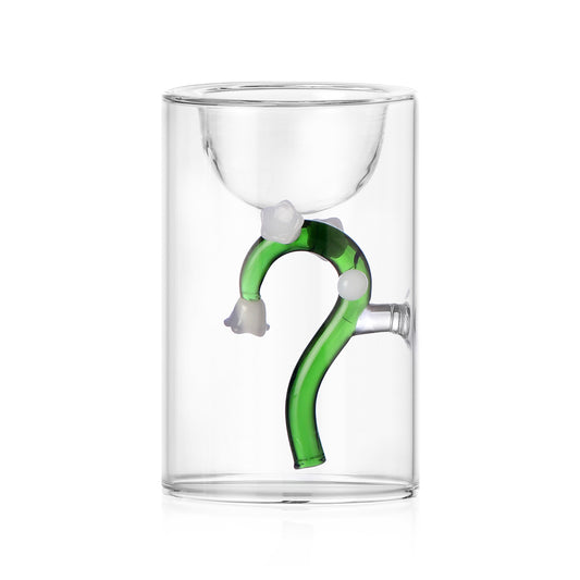 Suport din sticla pentru ou, White Flower, Botanica by Alessandra Baldereschi - ICHENDORF