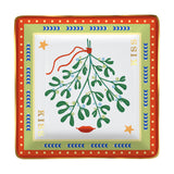 Tava din portelan, 15 x 15 cm, Mamma Mia Xmas Mistletoe - BACI MILANO