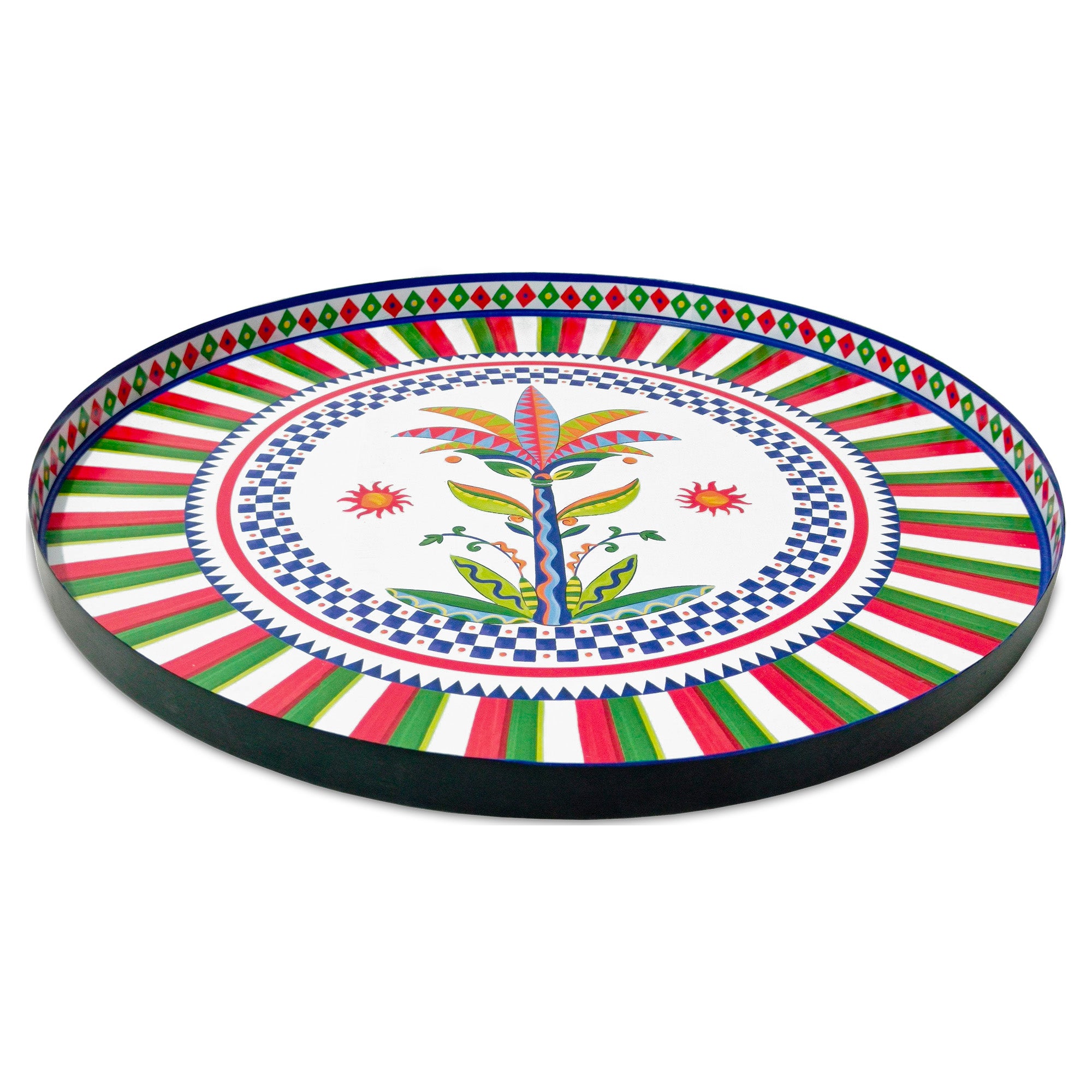 Tava pentru servire Palm tree, portelan, 46 cm, Dolce Vita - BACI MILANO