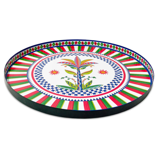 Tava pentru servire Palm tree, portelan, 46 cm, Dolce Vita - BACI MILANO
