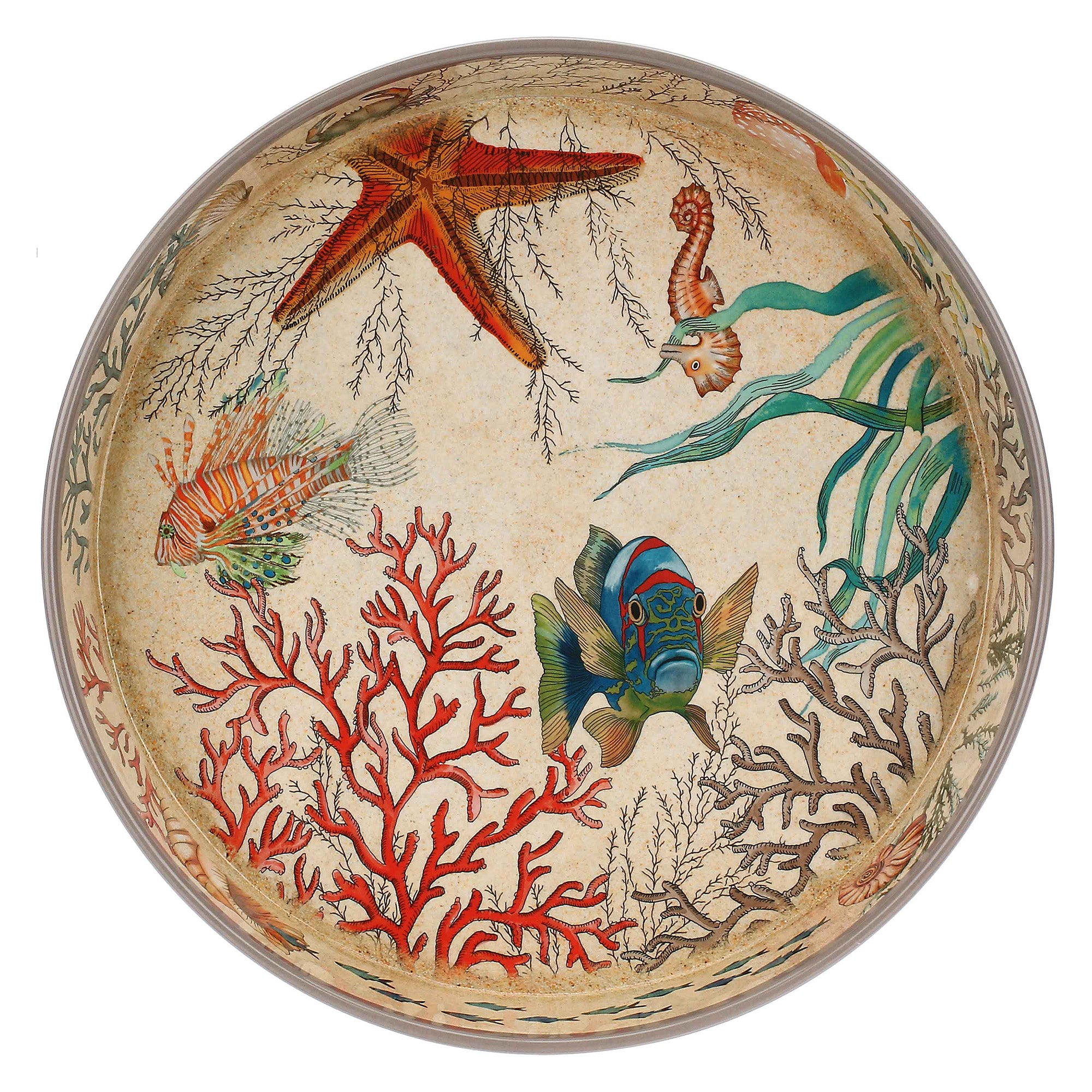 Tava rotunda, melamina, 35 cm, Sea Life - SIMONA'S COLLECTION