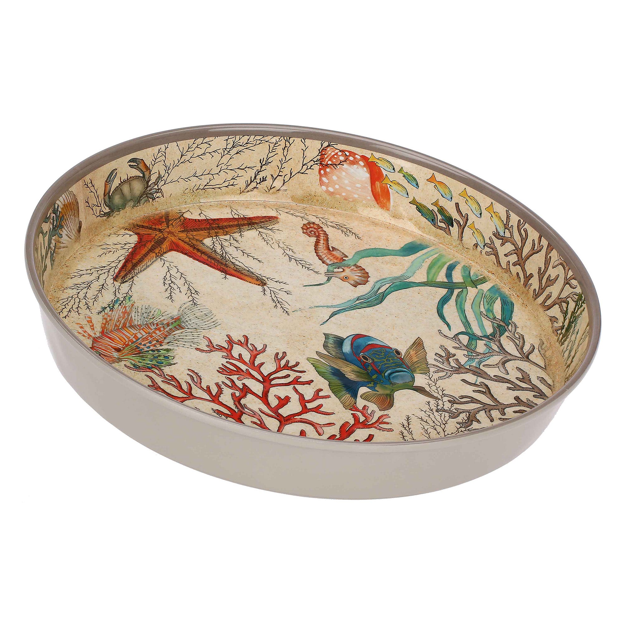 Tava rotunda, melamina, 35 cm, Sea Life - SIMONA'S COLLECTION