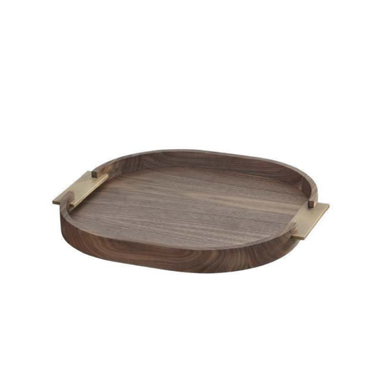 Tava rotunda decorativa, maro, 42 cm, Dama - RIVIERE