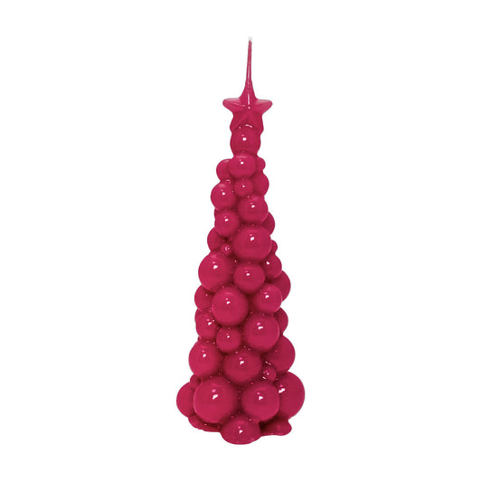 Lumanare decorativa brad Mosca, magenta, 21 cm - SIMONA'S COLLECTION