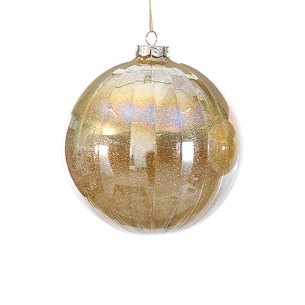 Glob din sticla, 8cm, auriu, Cynthia - Simona's Christmas