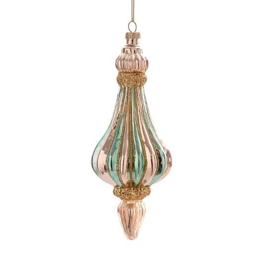 Glob din sticla, verde, 20.5 cm , Gideon - Simona's Christmas