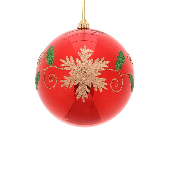 Glob din sticla, rosu, 20 cm, Felix - Simona's Christmas