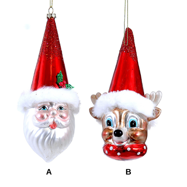 Ornamente pentru brad, Santa/Rudolph, 18 cm - Simona's Christmas
