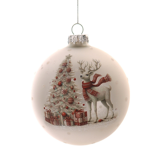 Glob din sticla, alb, 12 cm, Fynn- Simona's Christmas