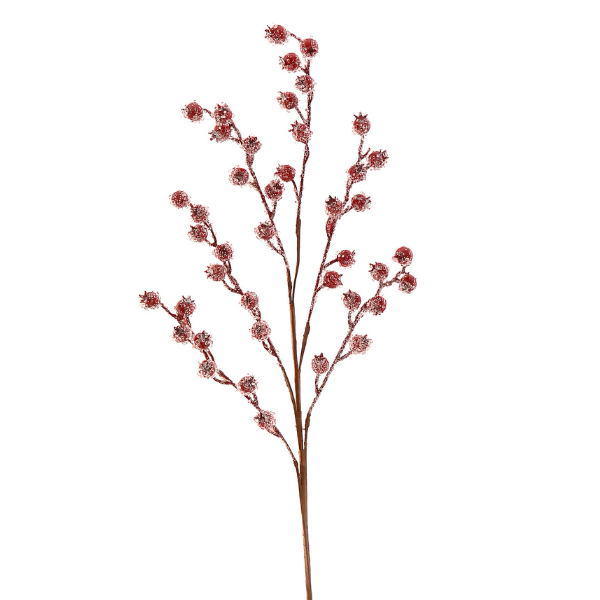 Ramura decorativa Berries, rosu, 86 cm, Lorik - Simona's Christmas