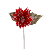 Floare decorativa Craciunita, rosu, 61 cm, Frozen - Simona's Christmas