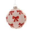 Glob din sticla, alb, 12 cm, Bows - Simona's Christmas
