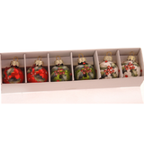Set 6 globuri din sticla, multicolor, 4 cm, Holly - Simona's Christmas