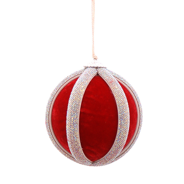Glob decorativ, rosu, 10 cm, Jockie - Simona's Christmas