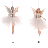 Ornament pentru brad zana, alb, 14 cm, Liviana  - Simona's Christmas
