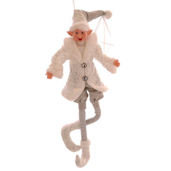 Decoratiune spiridus, 61 cm, argintiu, Nuray - Simona's Christmas