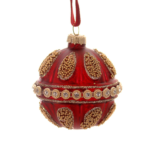 Glob din sticla, rosu, 6 cm, Eleazar - Simona's Christmas