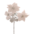 Ramura decorativa Craciunita, alb, 79 cm, - Simona's Christmas