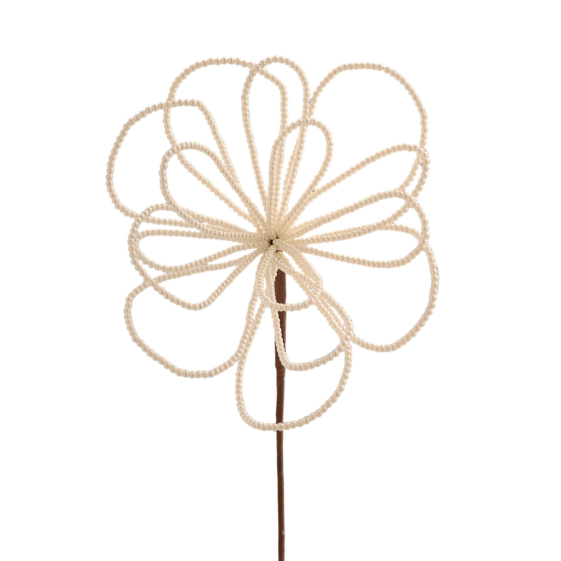 Floare decorativa Pearl, alb, 40 cm, Marceline - Simona's Christmas