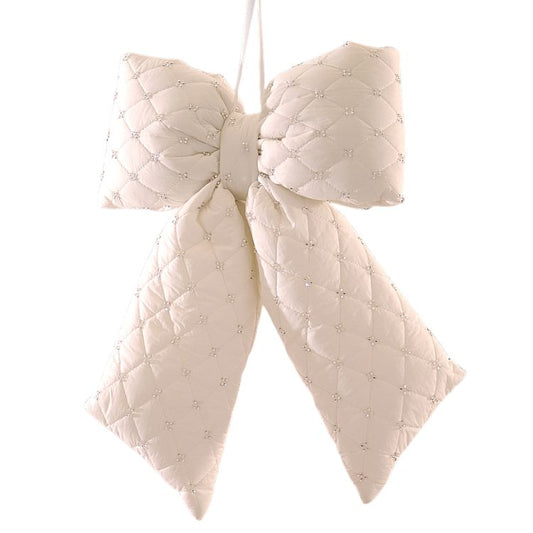 Funda decorativa pentru brad, alb, 36 cm, Coco - Simona's Christmas