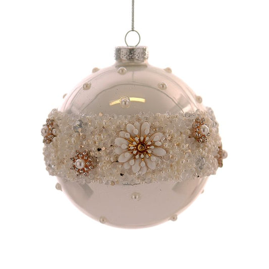 Glob din sticla, alb, 12 cm, Desiree - Simona's Christmas