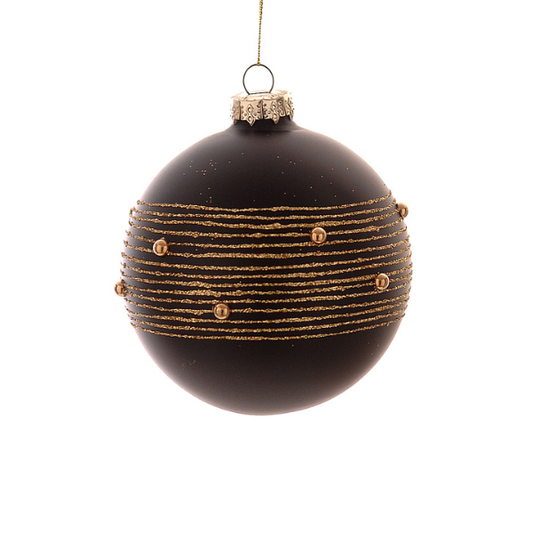 Glob din sticla, negru, 10cm, Jaques - Simona's Christmas