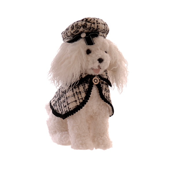 Decoratiune catel, alb, 30 cm, Aveline - Simona's Christmas