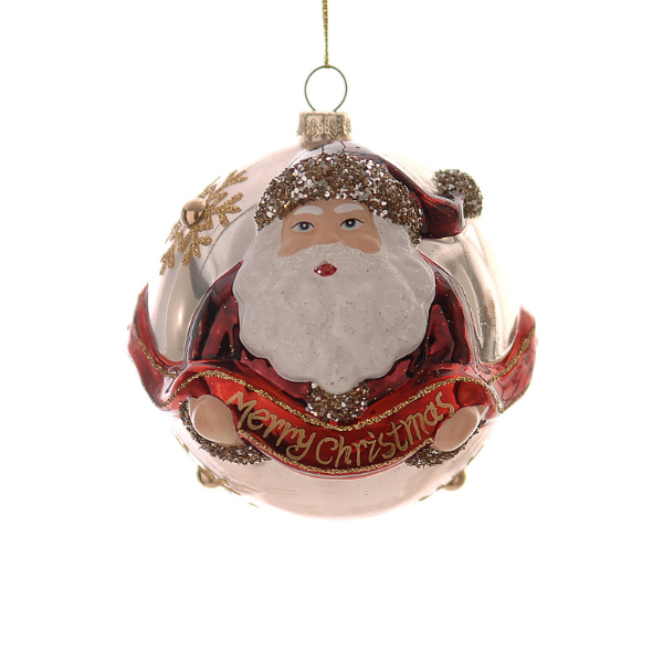 Glob din sticla, multicolor, 10 cm, Claus - Simona's Christmas