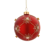 Glob din sticla, rosu, 10 cm, Stella - Simona's Christmas