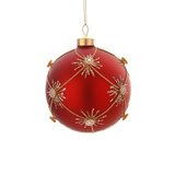 Glob din sticla, rosu, 10 cm, Stella - Simona's Christmas