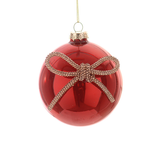 Glob din sticla, rosu, 10 cm, Shasi - Simona's Christmas