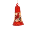 Glob din sticla clopotel, rosu, 15 cm, Cardinal - Simona's Christmas