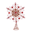 Varf pentru brad stea, rosu, 33 cm, Lucia - Simona's Christmas