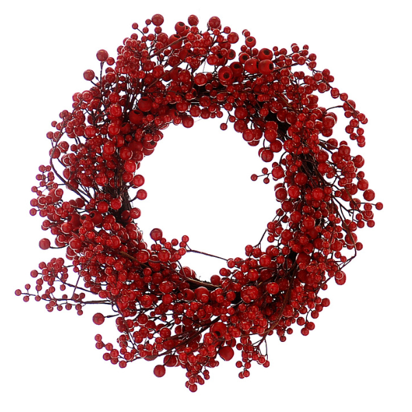 Coronita decorativa, rosu, 61 cm, Cardinal - Simona's Christmas