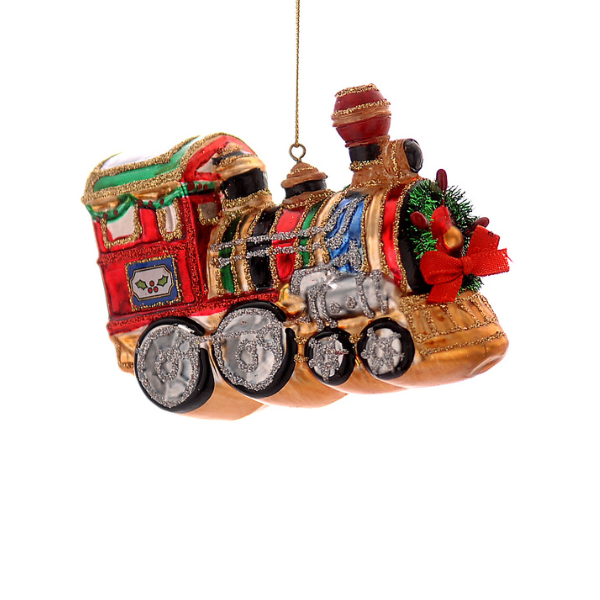 Ornament pentru brad trenulet, auriu, 11.4 cm, Balthazar - Simona's Christmas