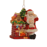 Ornament pentru brad din sticla, 14 cm, Santa's List - Simona's Christmas