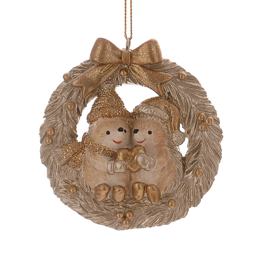 Ornament pentru brad cu arici, 8.5 cm, auriu - Simona's Christmas