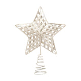 Varf de brad stea Waylon, alb, 25 cm - SIMONA'S Christmas