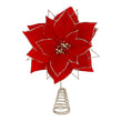 Varf pentru brad Craciunita, rosu/auriu, 32 cm - SIMONA'S CHRISTMAS