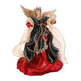 Varf pentru brad Inger Aldous, burgundy/verde, 28 cm - SIMONA'S CHRISTMAS