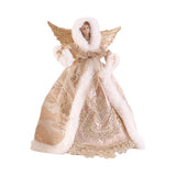 Varf pentru brad Inger Evangelyn, auriu/alb, 28 cm - SIMONA'S CHRISTMAS