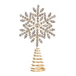 Varf pentru brad Snowflake, auriu, 27 cm - SIMONA'S CHRISTMAS