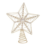 Varf pentru brad Stea Jewel, auriu, 31 cm - SIMONA'S CHRISTMAS