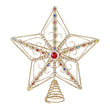 Varf pentru brad Stea Jewel, rosu/auriu, 22 cm - SIMONA'S CHRISTMAS