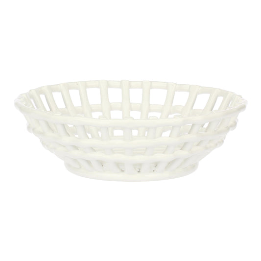 Vas central, alb, 29 cm, Catturata - SIMONA'S COLLECTION