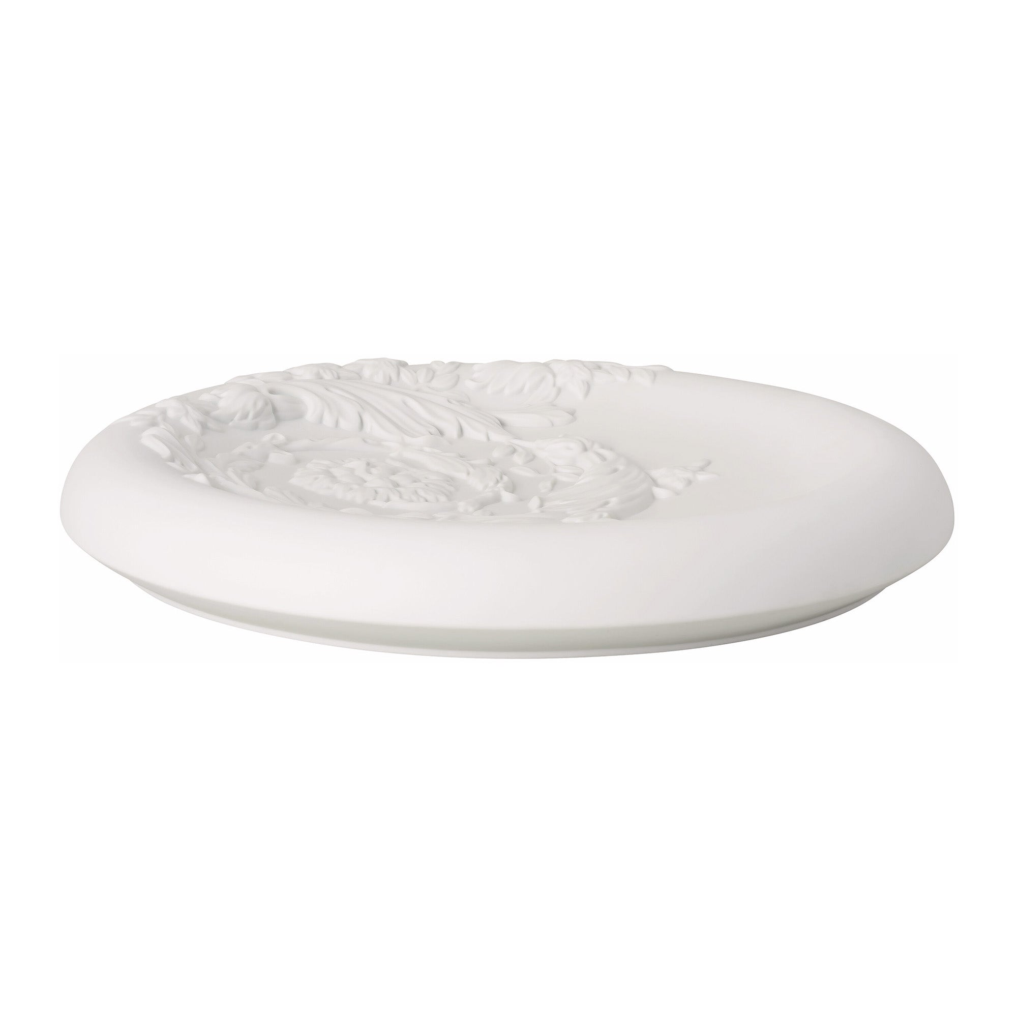 Vas central decorativ, 35 cm, Barocco 3D White - VERSACE