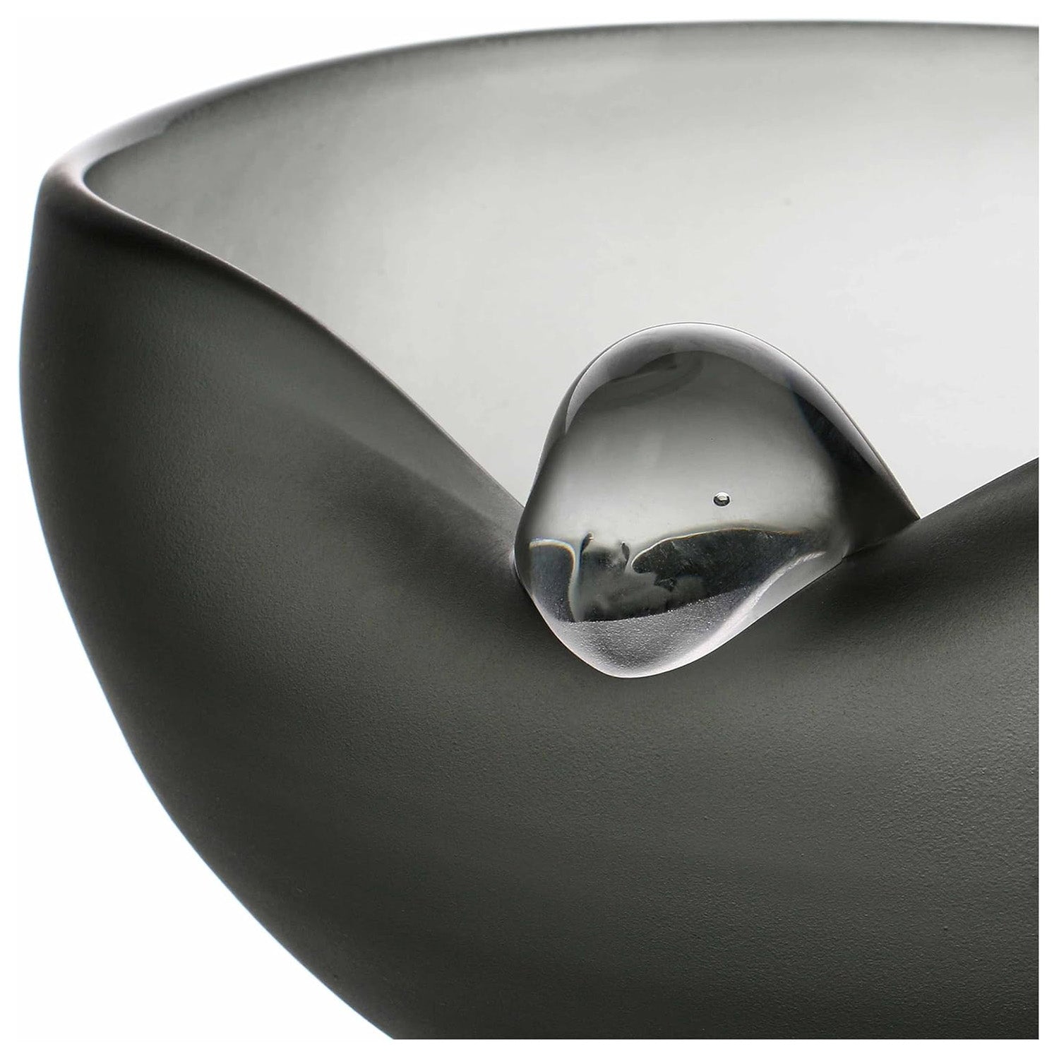 Vas central din sticla, gri, 22 cm, Misciolgo - SIMONA'S COLLECTION