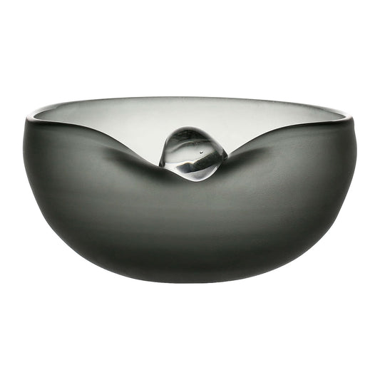 Vas central din sticla, gri, 22 cm, Misciolgo - SIMONA'S COLLECTION