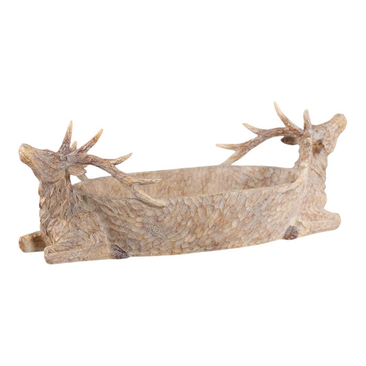 Vas decorativ cerbi, bej, 43x15 cm - SIMONA'S CHRISTMAS